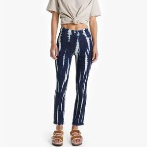 MOTHER the mid rise dazzler ankle in the blue lotus club